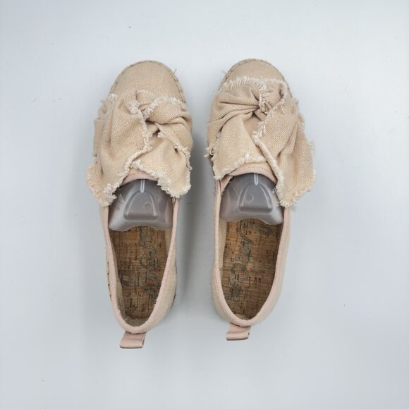 Sam Edelman Cabrera Canvas Platform Espadrille Knotted Bow Pink Womens 6.5 Shoe - Picture 3 of 12